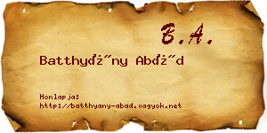 Batthyány Abád névjegykártya